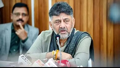 D K Shivakumar addressing media on leadership and hope in politics.