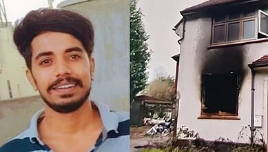 Young man from Telangana who died in a London home fire accident, highlighting the tragic incident.