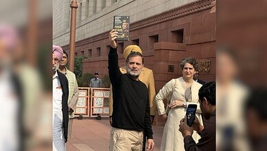 Rahul Gandhi showing unpublished memoir of former Army chief M M Naravane.