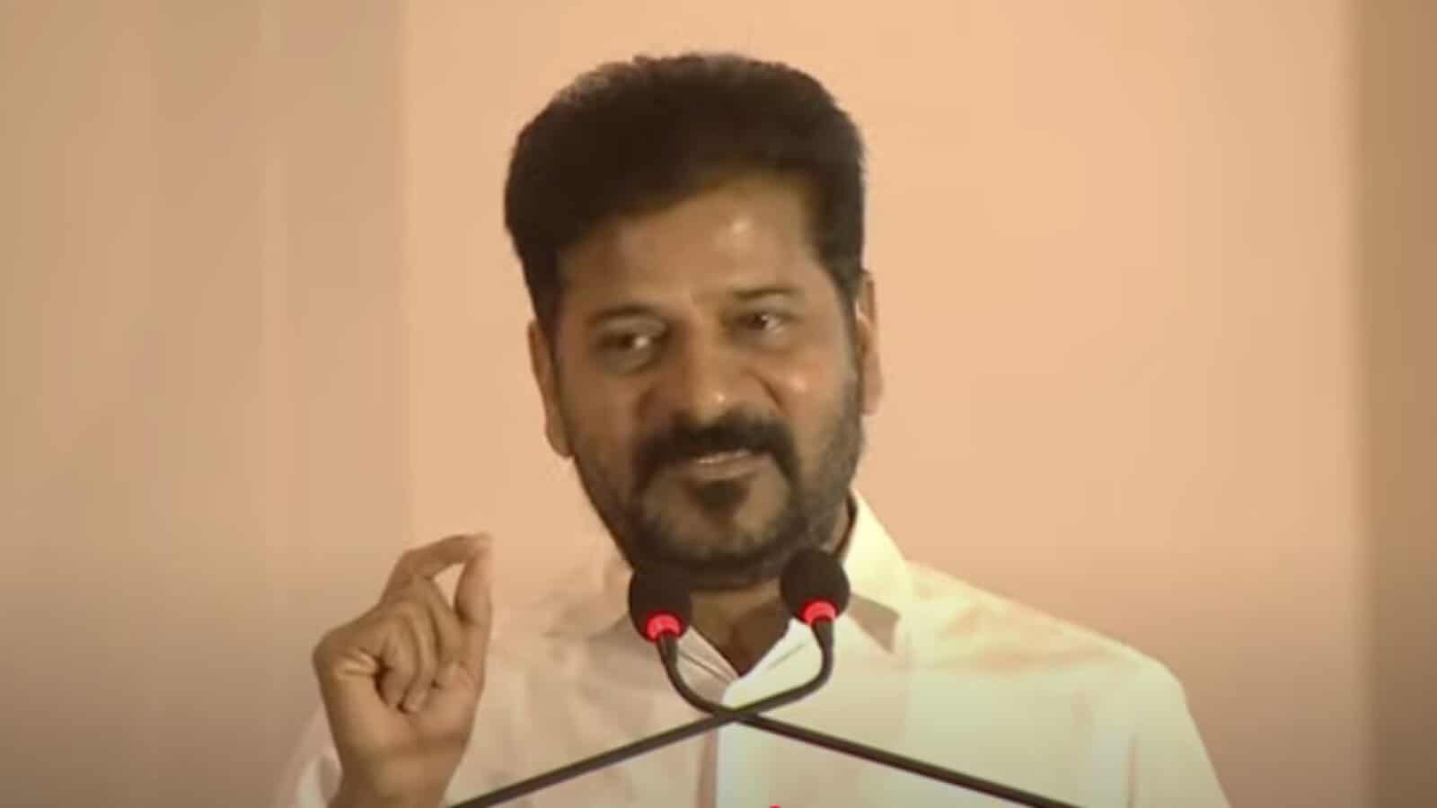 Telangana CM A Revanth Reddy addresses the DCC presidents at a training session held in Hyderabad on Saturday, February 21, 2026.