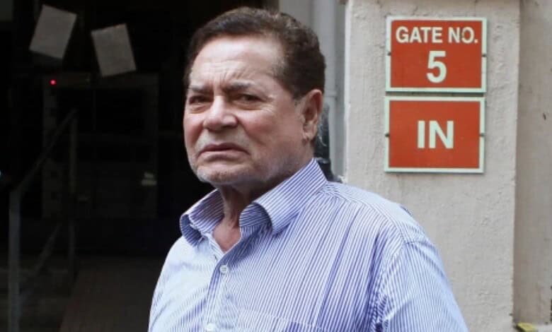 Salim Khan raising stern objection over Bollywood fatwa at the airport.