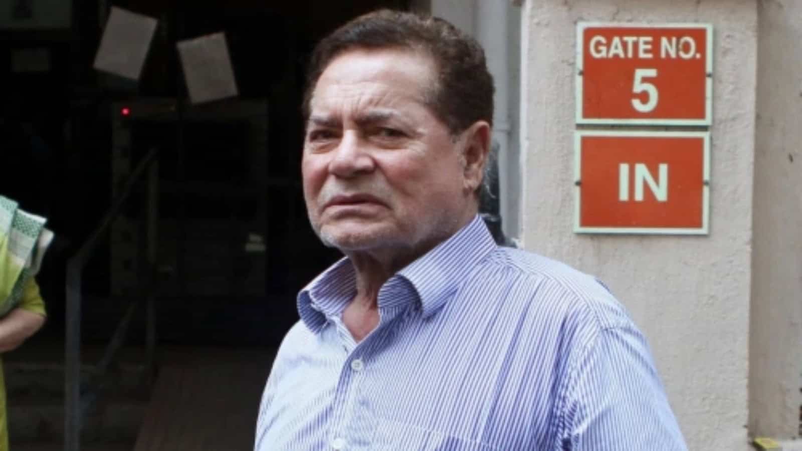 Salim Khan raising stern objection over Bollywood fatwa at the airport.