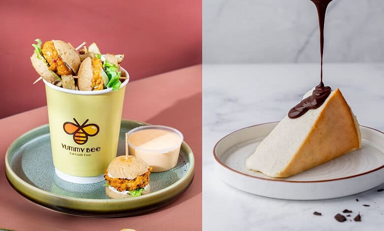 Vegetarian sandwich served with creamy dip, perfect for a healthy snack.