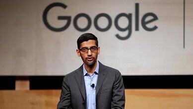 Sundar Pichai discusses AI funding and its role as an economic foundation.