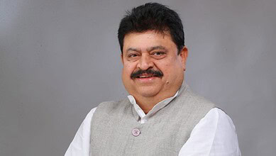 Telangana BJP president placed under house arrest in Hyderabad, surrounded by media and security personne.