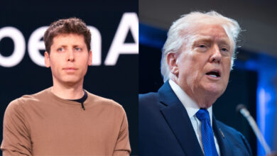 OpenAI CEO Sam Altman and US President Donald Trump