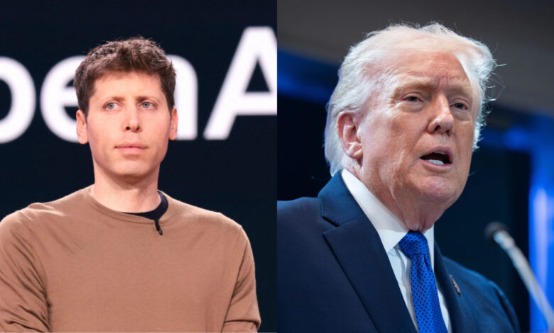 OpenAI CEO Sam Altman and US President Donald Trump