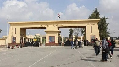 Rafah crossing on the Palestine- Egypt border