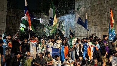 Awaaz Alliance members celebrate victory at EFLU