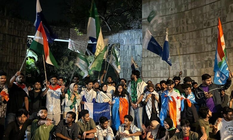 Awaaz Alliance members celebrate victory at EFLU