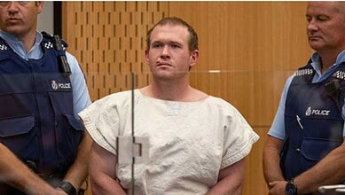 New Zealand mosque shooter Brenton Tarrant appears before a court