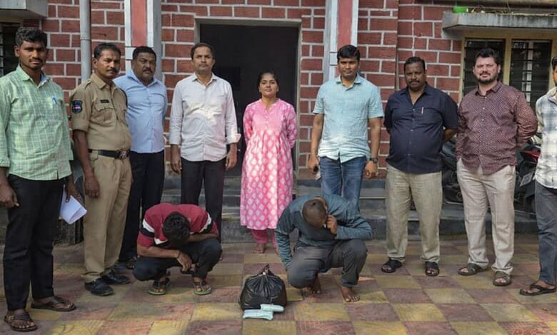 Two arrested with 2.12 kg ganja in Dhoolpet raid
