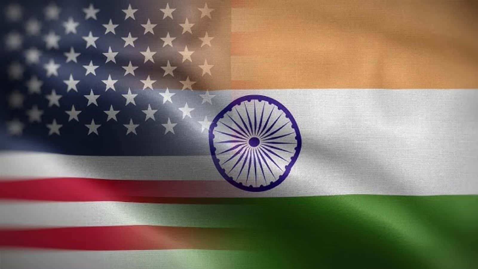US and India flags with joint statement, trade agreement theme.