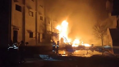 Laboratory fire in Yadadri following reactor explosion, no casualties reported.