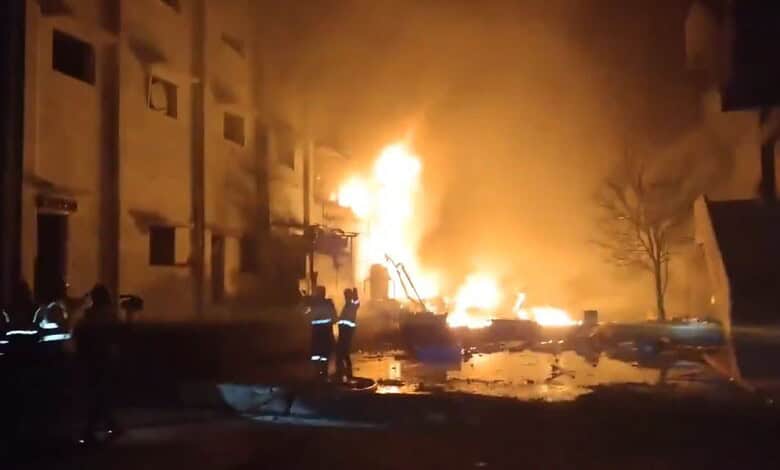 Laboratory fire in Yadadri following reactor explosion, no casualties reported.