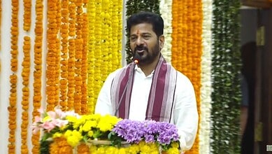 Telangana CM Revanth addresses the Banjara community in Hyderabad on Shri Sevalal Maharaj Jayanti