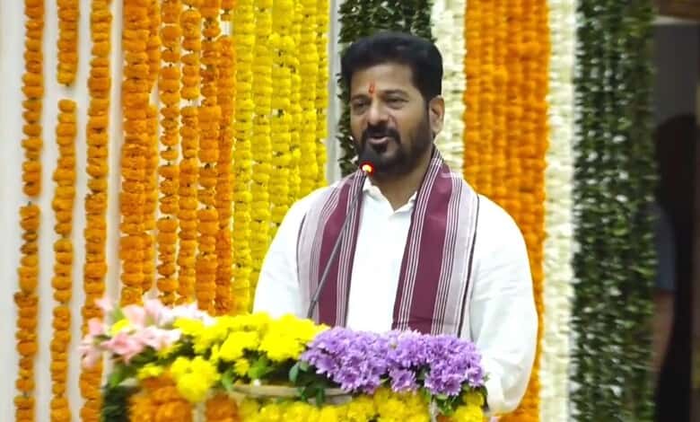 Telangana CM Revanth addresses the Banjara community in Hyderabad on Shri Sevalal Maharaj Jayanti