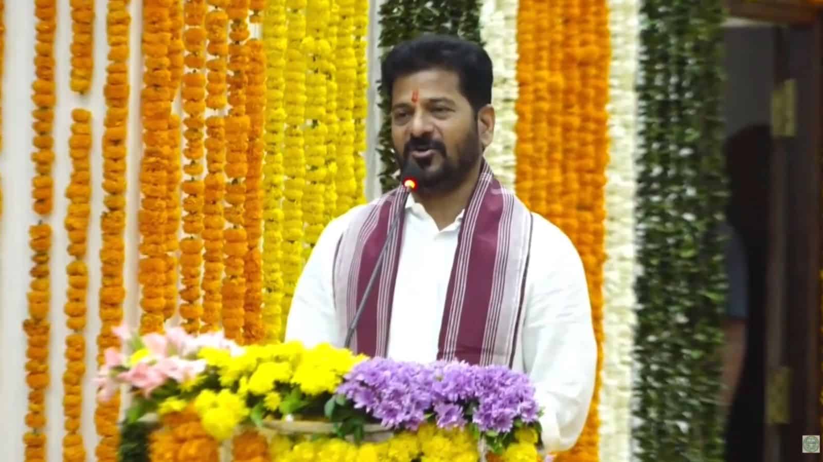 Telangana CM Revanth addresses the Banjara community in Hyderabad on Shri Sevalal Maharaj Jayanti