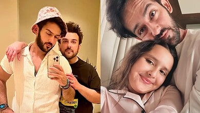 Adnan Sami's granddaughter with family, showcasing a joyful moment with her grandfather and family m.