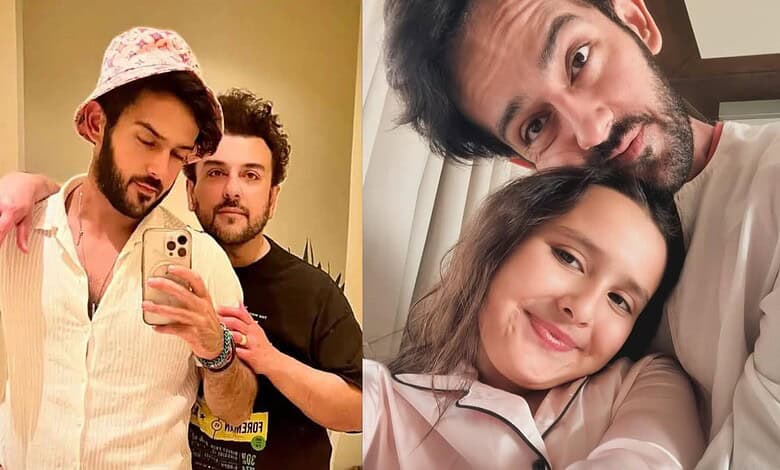 Adnan Sami's granddaughter with family, showcasing a joyful moment with her grandfather and family m.