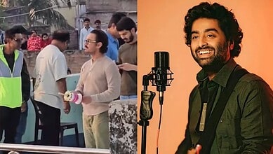 Aamir Khan at Arijit Singh's house