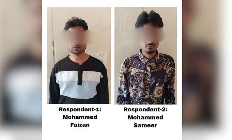 Two sentenced to three days imprisonment by Mehdipatnam police