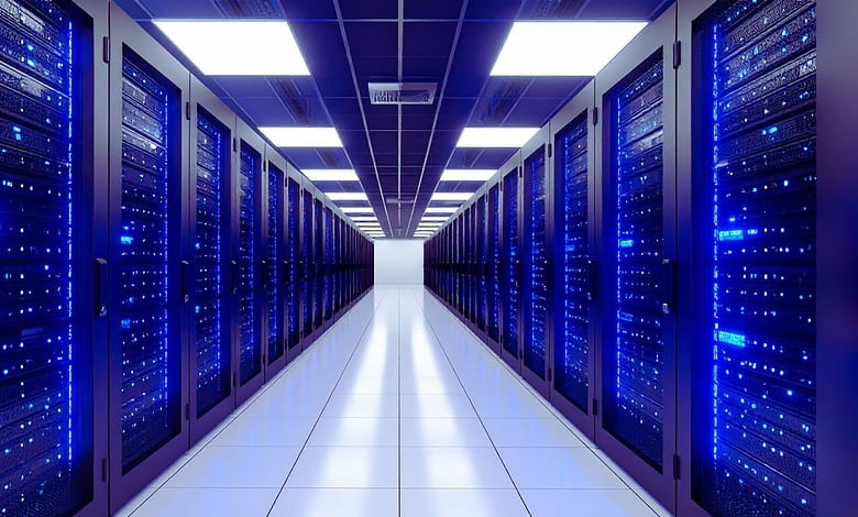 Image shows a data center