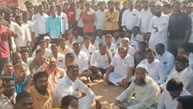 People staged a protest after BRS candidate loses by two votes