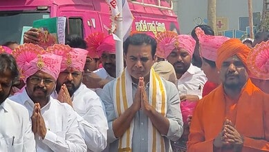 Politicians and supporters participating in a protest rally for election integrity.
