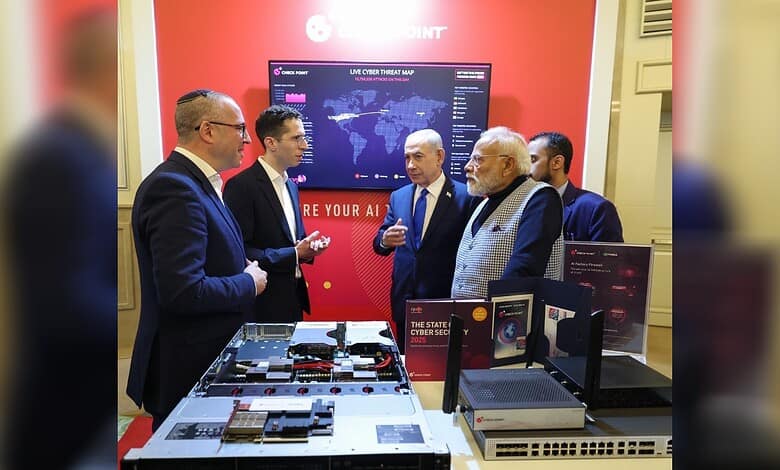 Prime Minister Modi discusses investment opportunities with Israeli startup representatives.