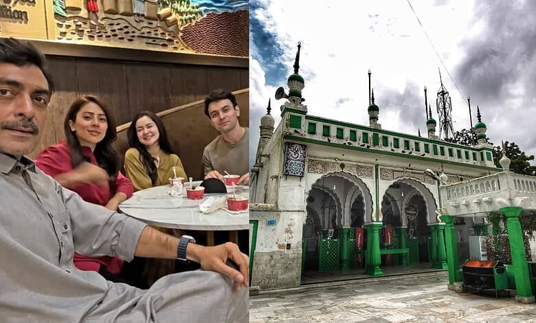 Images of Meri Zindagi Hai Tu actors and Mouli Ali Dargah in Hyderabad