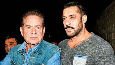 Salim Khan with a serious expression, recent health update.