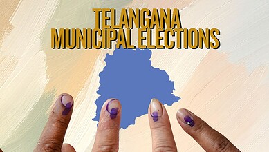 Polls for Telangana municipal elections underway, with voters casting ballots across the state.