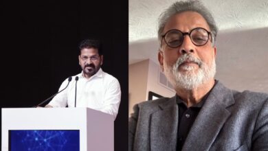Telangana Chief Minister Revanth Reddy (left) Tushar Gandhi (right)