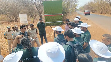 Volunteers participate in Vana Prakshalan drive to promote forest cleanliness in Vikarabad.