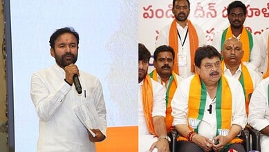 Union Coal Minister G Kishan Reddy (left) Telangana BJP president N Ramchander Rao (right)