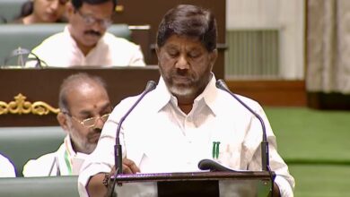 Telangana Dy CM Bhatti Vikramarka presenting state budget 2026-27 in Assembly.