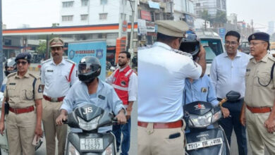 Free helmets at NanalnagarFree helmets at Nanalnagar