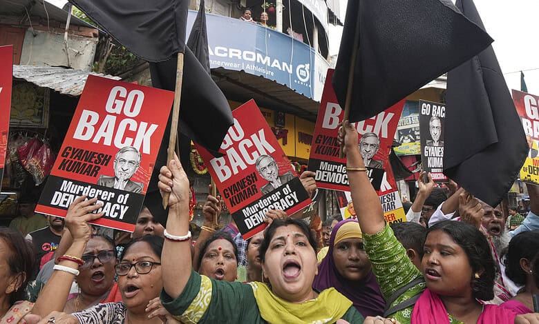 CEC Gyanesh Kumar faces 'go back' slogans