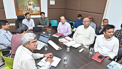 Hyderabad Water Board meeting discussing digital transition and e-office implementation.