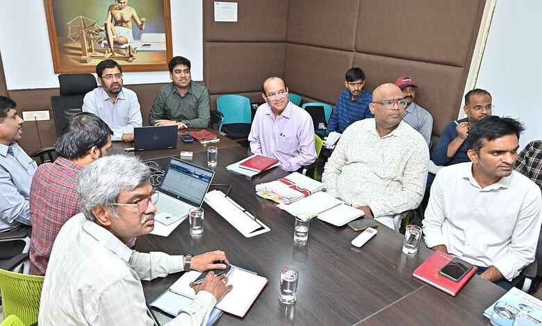 Hyderabad Water Board meeting discussing digital transition and e-office implementation.