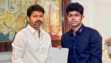 Vijay's son unfollows his father on Instagram amid divorce news, highlighting family tensions and social.