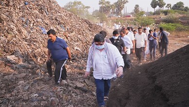 Ponnam inspects Karimnagar dumping yard, promises relocation