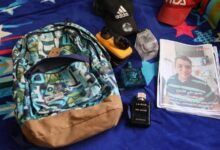 The belongings of 16-year-old Hassan, who went missing in Gaza. Photo: Wired