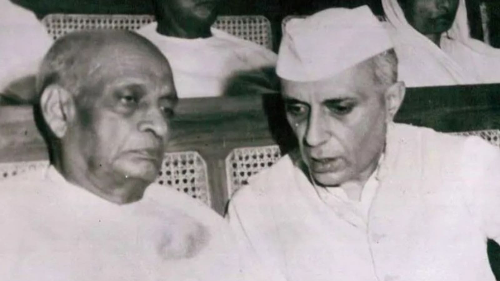 Nehru and Patel during India's independence era, emphasizing unity.