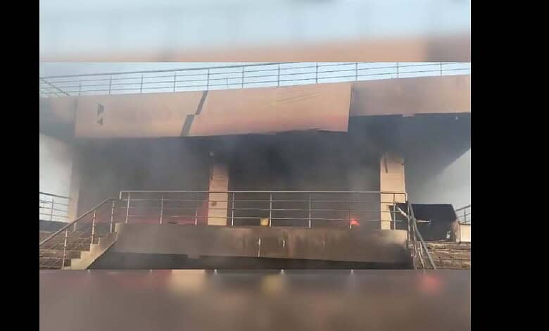 A godown in Chevella catches fire