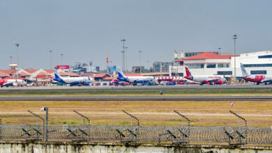 Passenger aircrafts at Kochi airport, Tuesday, March 3, 2026.