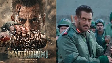 Salman Khan in military uniform during 'Maatrubhumi' tribute event, paying homage to soldiers.