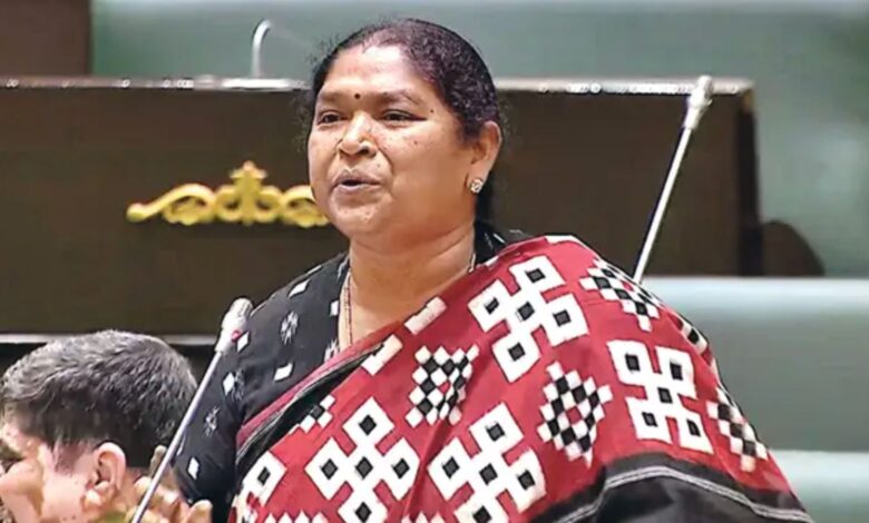 Telangana minister Seethakka.