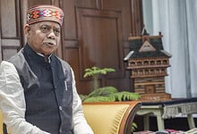 Shiv Pratap Shukla during his swearing-in ceremony as Telangana Governor, highlighting his political role.